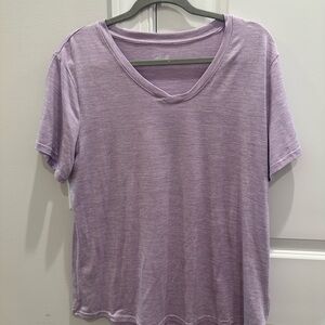 Avia Light Purple V-Neck Short Sleeve Tee